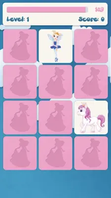 Princess memory game for kids android App screenshot 1